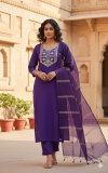 Bs 143 Slub Cotton With Embroidery Work Top With Bottom Dupatta Wholesale In India